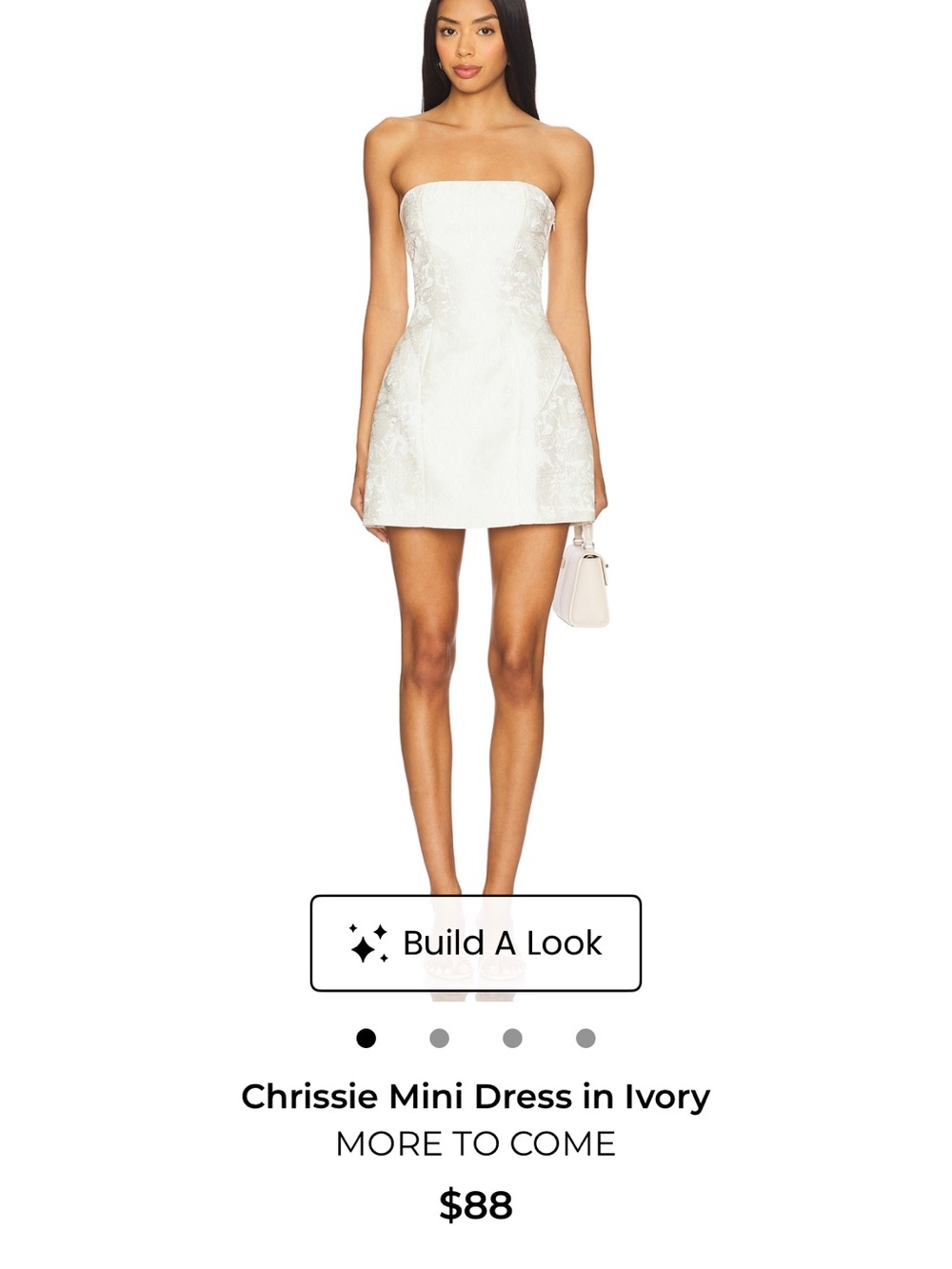 Strapless Mini Dress in Ivory